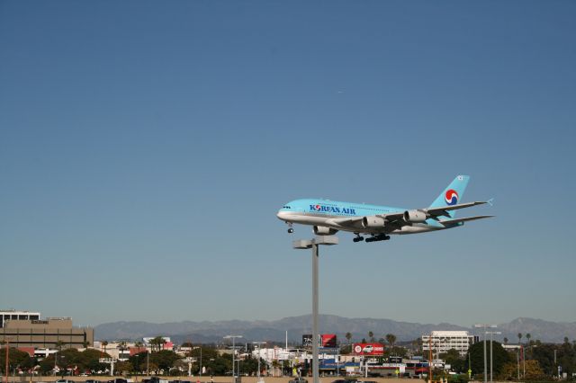 Airbus A380-800 — - Approach to 24R