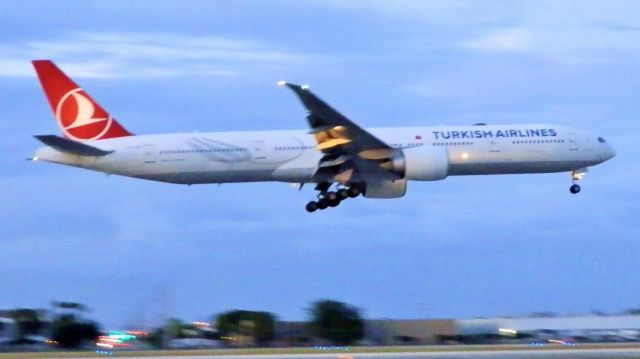 BOEING 777-300ER (TC-JJL) - Landing in Miami"At Dusk!"