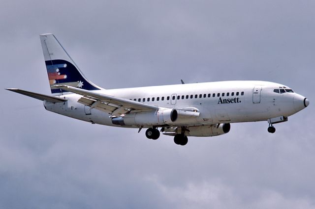 Boeing 737-200 (VH-CZS) - ANSETT AIRLINES OF AUSTRALIA - BOEING 737-277/ADV - REG : VH-CZS (CN 22651/819) - ADELAIDE INTERNATIONAL AIRPORT SA. AUSTRALIA - YPAD 12/11/1984 35MM SLIDE CONVERSION USING A LIGHTBOX AND A NIKON L810 DIGITAL CAMERA IN THE MACRO MODE.