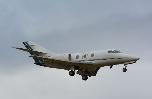 Dassault Falcon 10 (C-GSXJ) - On final to 06L in CYHU, 11-07-2020