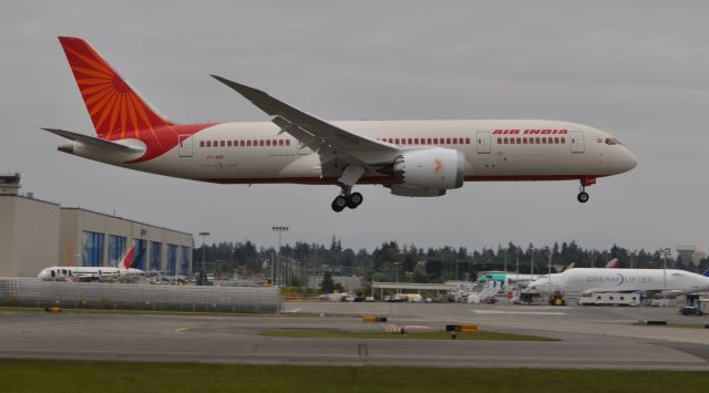 VT-AND — - Air India 787-8 VT-AND returning to Paine Field