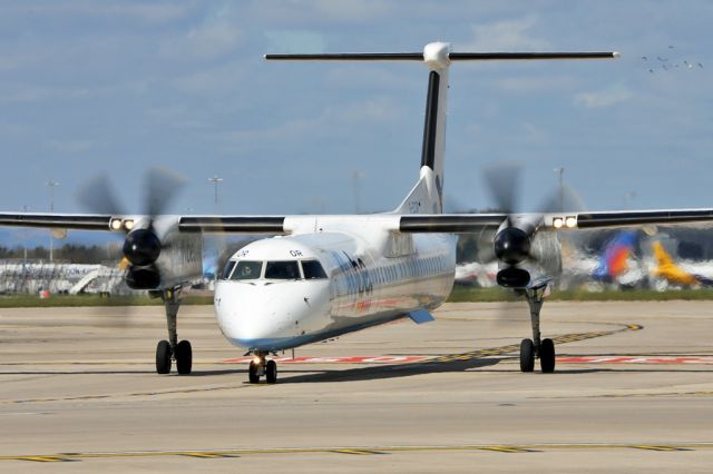 de Havilland Dash 8-400 (G-ECOR) - Waiting to depart