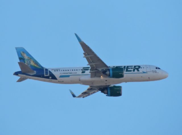 Airbus A320neo (N316FR) - Minutes prior to landing, winter 2019.