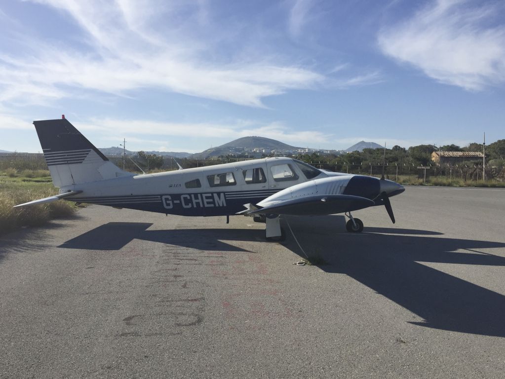 Piper Seneca (G-CHEM) - Left engine taken out. Looks like the aircraft sits for a long time on the ground. Serial number: 34-8170032. Photo take 23 FEB 2016.