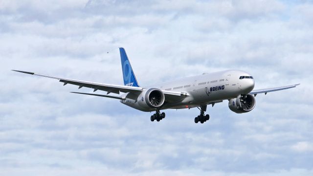 BOEING 777-9 (N779XY) - BOE3 from KVCV on final to Rwy 16R on 10.16.21. (B777-9 / ln 1581 / cn 65799). 