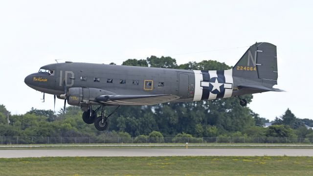 Douglas DC-3 (N74589) - Departing AirVenture 2023 on 36L