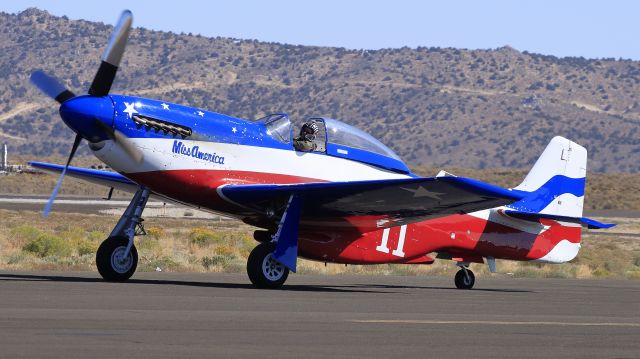 North American P-51 Mustang (N991R) - MISS AMERICAbr /P-51D-30NA, Serial #44-74536br /br /NORTH AMERICAN/AERO CLASSICS P-51D ROLLS-ROYCE MERLIN, 1760HP,br /HISEY AVIATION LLCbr /br /Unlimited classbr /Reno National Championship Air Races. 9-16-2007