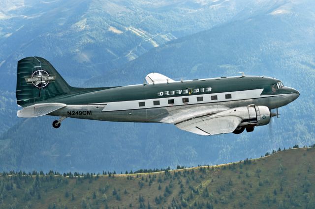 Douglas DC-3 (N249CM) - Air to air shot over Trieben, Austria.