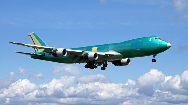 BOEING 747-8 (N616UP) - BOE681 on final to Rwy 16R to complete a B1 flight on 6.8.19. (B747-8F / ln 1554 / cn 64262).