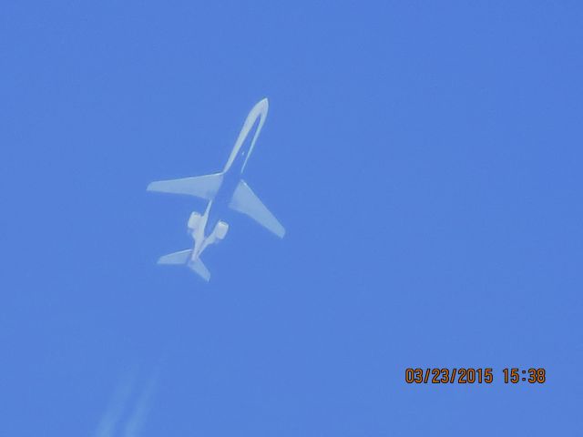 Canadair Regional Jet CRJ-700 (N708EV) - Express Jet flight 4981 from DTW to OKC over Southeastern Kansas at 36,000 feet.