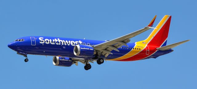 Boeing 737 MAX 8 (N8702L) - N8702L Southwest Airlines Boeing 737-8 MAX s/n 36989 - Las Vegas - McCarran International Airport (LAS / KLAS)br /USA - Nevada June 8, 2021br /Photo: Tomás Del Coro