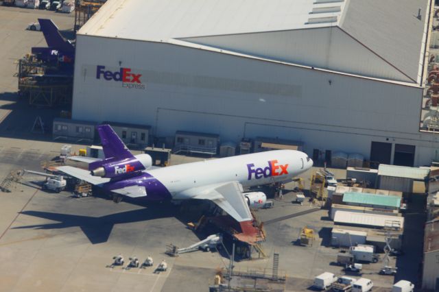 McDonnell Douglas DC-10 (N387FE) - "On the Ground" at KLAX. Shot during west bound departure from 24L, returning to KSJC