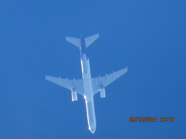 Boeing 757-200 (N950FD) - FedEx flight 378 from MEM to BIL over Baxter Springs Kansas (78KS) at 36,000 feet.