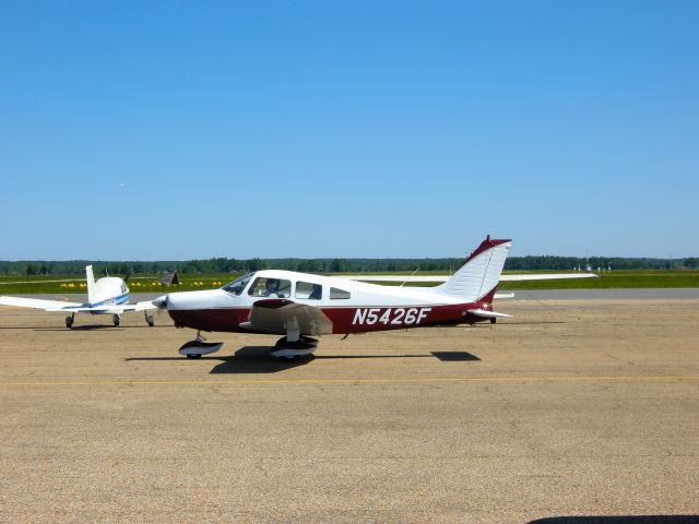 Piper Cherokee Arrow (N5426F) - Following another plane out to the runway after a fly-in breakfast.