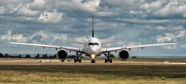 Airbus A350-900 (9V-SMT) - SQ51 Lining up for departure at 23L EGCC