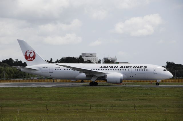 Boeing 787-8 (JA834J) - Takeoff at Narita Intl Airport Rwy16R on 2013/08/20