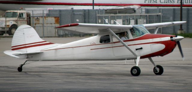 Cessna 170 (N2970D) - A classic Cessna 170, N2970D, taxis to TACAir, FBO at Blue Grass Airport (KLEX)...