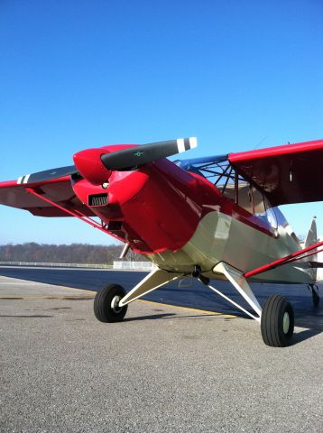 Piper PA-12 Super Cruiser (N3332M) - On the ramp at the MacAir Aviation / Greene County Lewis A. Jackson Regional Airport on 8NOV2012.