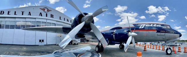 N4887C — - Static display outside the main entrance to the Delta Flight Museum, located at the Delta Air Lines headquarters - adjacent to Atlanta Hartsfield-Jackson International Airport. 