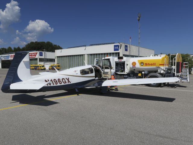 Mooney M-20 (N196GX) - At Salzburg, Austria.On a ferry flight from Europe to the US. 21 July 2015