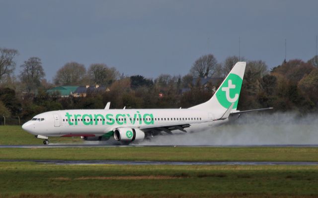 Boeing 737-800 (PH-HZJ) - transavia b737-8 ph-hzj landing at shannon for a charter flight to lourdes 27/3/16.