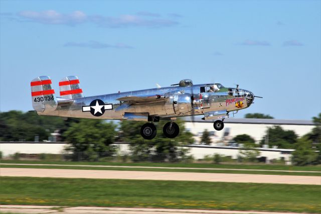 North American TB-25 Mitchell (N9079Z) - Panchito on the Departure Oshkosh.