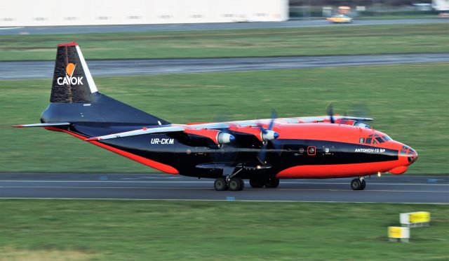 Antonov An-12 (UR-CKM) - Cavok air an-12bp ur-ckm arriving in shannon this evening 28/2/21.