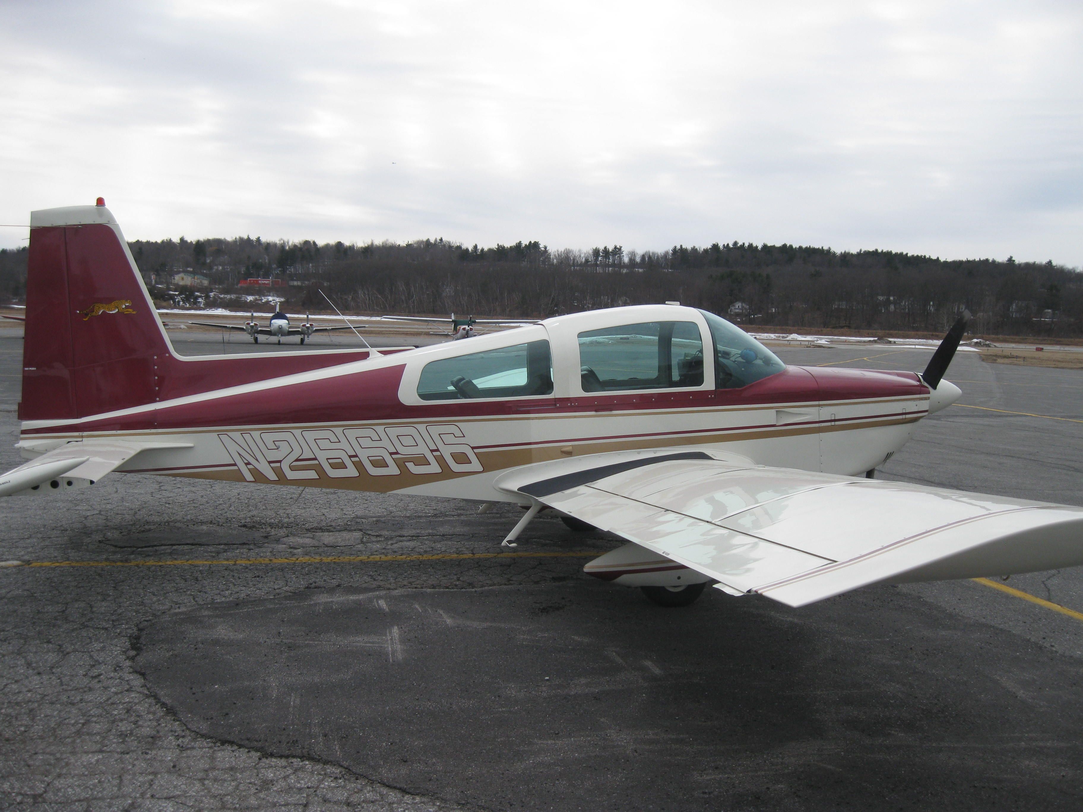 Grumman AA-5 Tiger (N26696) - Parked on the transient ramp.