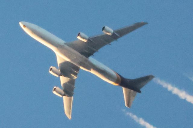 Boeing 747-200 (N608UP) - N608UP Boeing B-747 8F. UPS Airlines. De Cologne CGN. Vers Louisville SDF. Altitude 10973 Mètres. Vitesse 870 KM/H. Survolant la ville de Lavaltrie QC. Le 14-05-2025 à 20:11