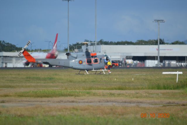 Bell VH-1 (P2-DFB) - B212, P2-DFB, arriving in Cairns, Queensland, for extended maintenance at Skytek..