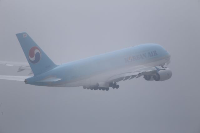 Airbus A380-800 (HL7619) - FOGGY SUMMER AFTERNOON