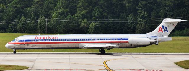 McDonnell Douglas MD-82 (N7541A) - One of Americans very last MD-82s.  I came out with the express purpose of catching it.  I teared up a bit.  From the observation deck, 9/9/18.