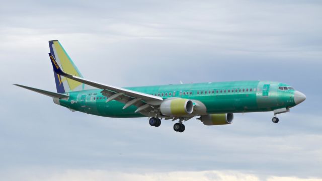 Boeing 737-800 (EI-GSG) - BOE152 on final to Rwy 16R to complete a B1 flight from KRNT on 9.7.18. (B737-8AS(WL) / ln 7167 / cn 44849). The aircraft is using temporary reg #N1796B.