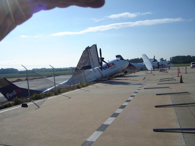 N905FX — - Aircraft blown off ramp into construction area by tornado