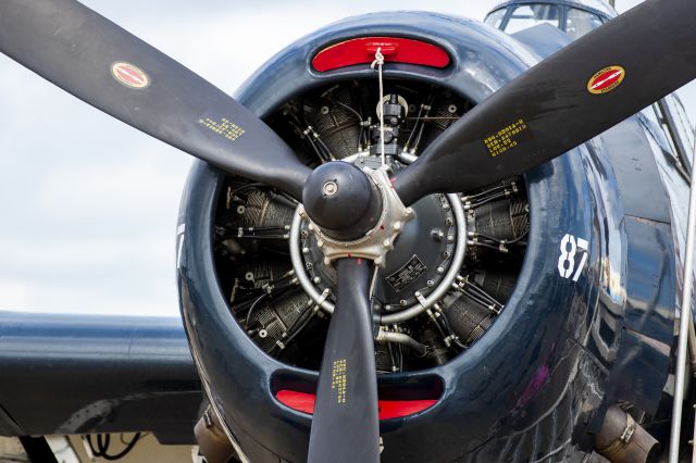 — — - Close up of the Cyclone 14 engine.