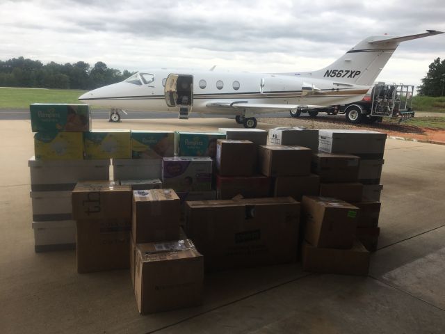 Beechcraft Beechjet (N567XP) - Supplies to KCRP after Hurricane Harvey