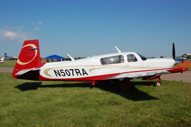 Mooney M-20 (N507RA) - Mooney M-20 on static at KDVN during the Quad-City Airshow, 06-21-2008.