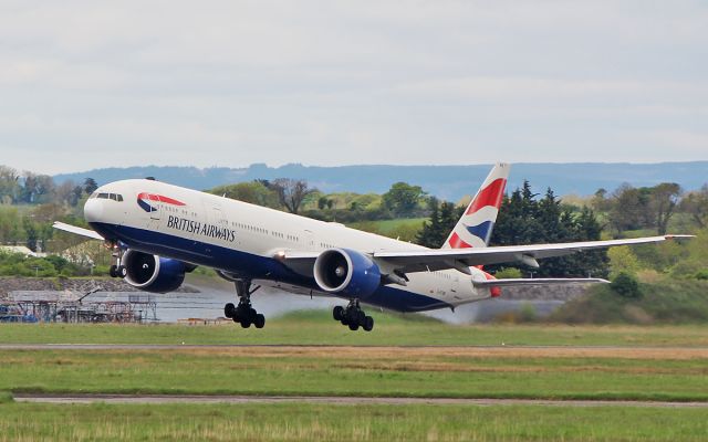 BOEING 777-300 (G-STBB) - british airways b777-36n(er) g-stbb dep shannon after wifi fitting 7/5/18.