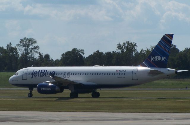 Airbus A320 (N632JB) - East Carolina Pirates charter into Hattiesburg for Southern Miss' first home game.