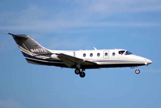 Beechcraft Beechjet (N467FL) - On final approach for rwy 07 on 22-Oct-14 after a local flight.