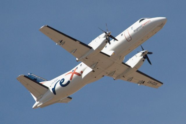 Saab 340 (VH-RXN) - Heading skywards off runway 23. Thursday, 4th April 2013.