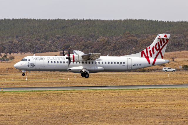 ATR ATR-72 (VH-FVZ) - Virgin Australia (VH-FVZ) ATR 72-600 landing at Canberra Airport.