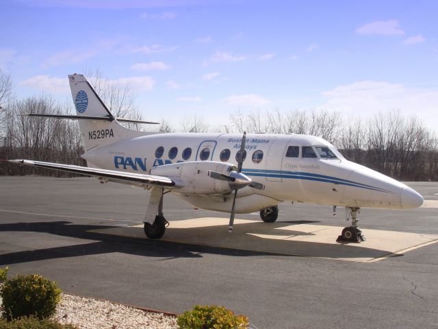 British Aerospace Jetstream 31 (N529PA) - This Twin Engine Aircraft is seen here in the Spring of 2009 bearing the once glorious Pan Am symbols that represented one of the earliest passsenger carrying planes to transport passsengers and  cargo aroound the World.   Long live Pan Am.