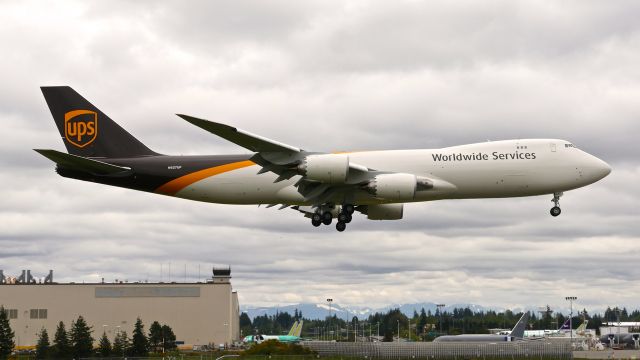 BOEING 747-8 (N627UP) - BOE690 on final to Rwy 16R to complete a ferry flight from KPDX on 5.3.21. (B747-8F / ln 1564 / cn 65780).