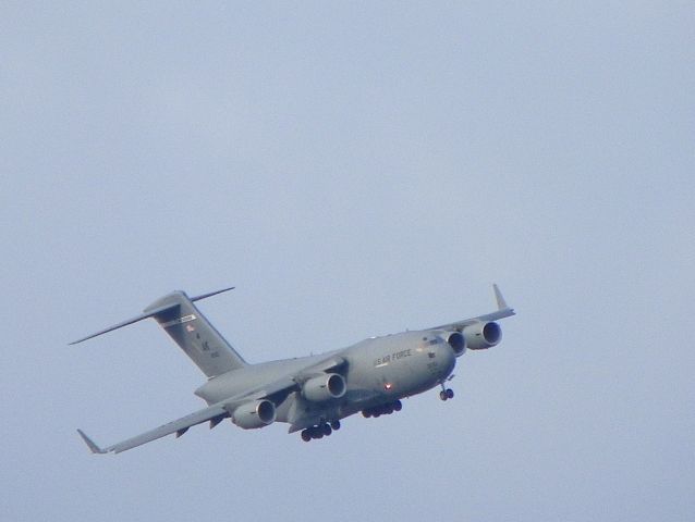 Boeing Globemaster III — - The military were practicing their touch and goes at the civil airport becauce of brisk winds.