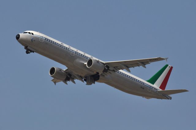 Airbus A321 (EI-IXI) - The first take off with the historical Alitalia livery called "Pentagramma", used till the 60s. Ostrava, April 3rd, 2012