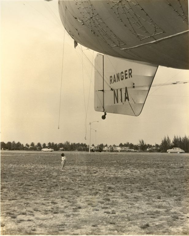 Unknown/Generic Airship (N1A) - This was taken at the Watson Island blimp base - Miami in 1955 by my dad - yes, that is me. 