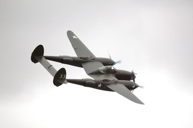 Lockheed P-38 Lightning (4212652) - Lockheed P-38F Lightning "White 33" at Pikes Peak Regional Air Show, 9/23/17