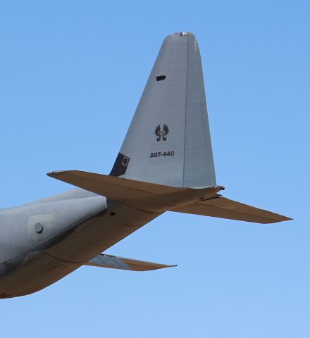 Lockheed C-130 Hercules (A97440) - View of tail of A97-440 on finals to Longreach 12/09/2020