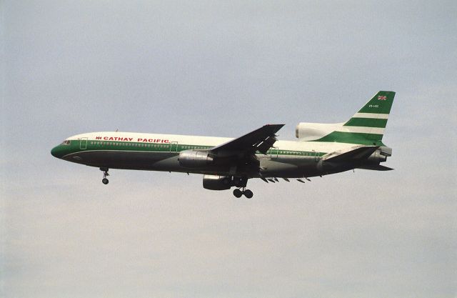 Lockheed L-1011 TriStar (VR-HOC) - Final Approach to Narita Intl Airport Rwy34 on 1988/09/18